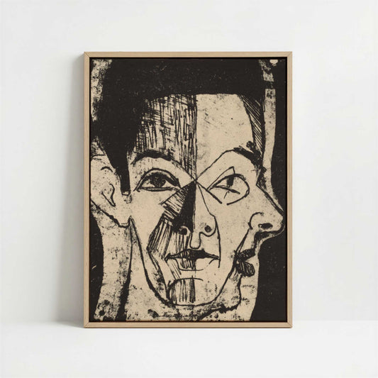 Framed Canvas - Framed canvas in oak color frame