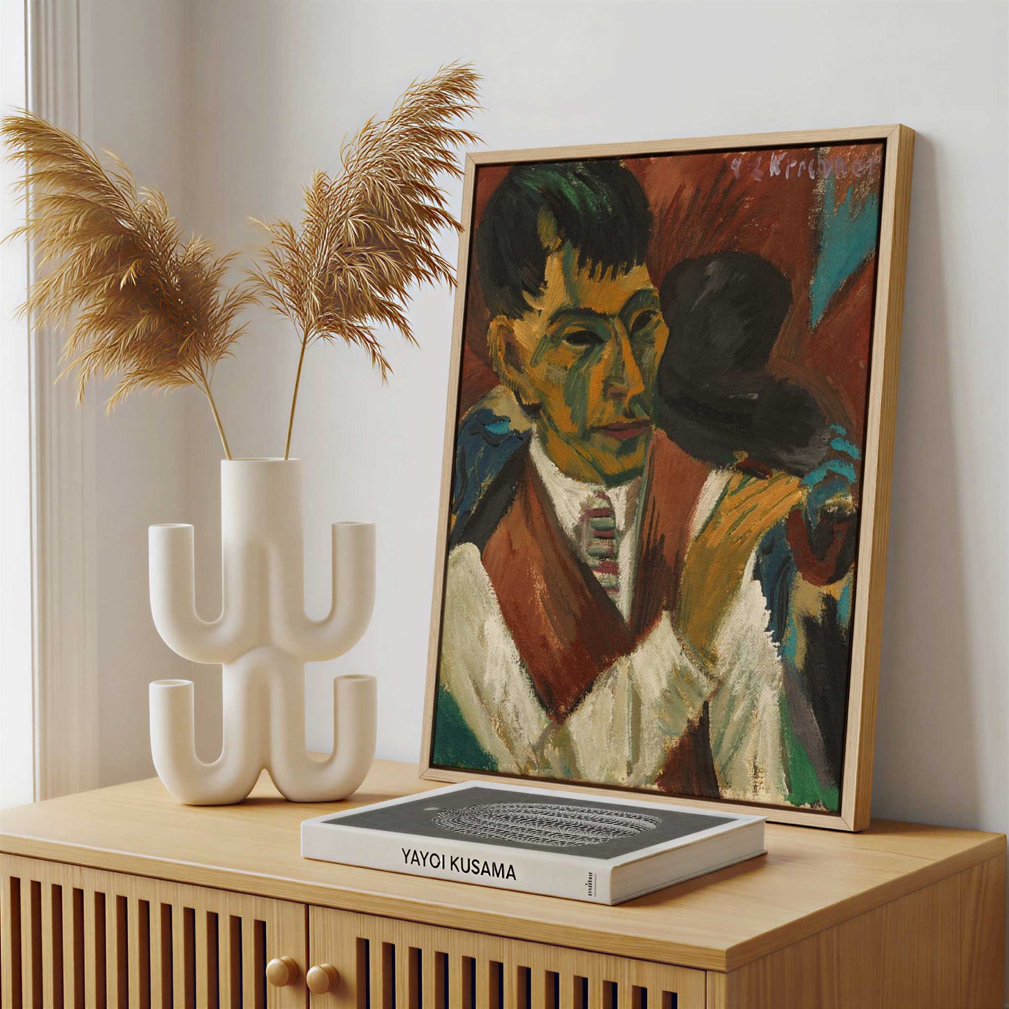 Framed Canvas - Framed canvas in a stylish interior setting