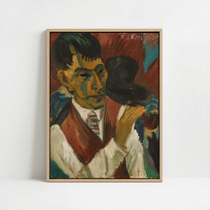 Framed Canvas - Framed canvas in oak color frame