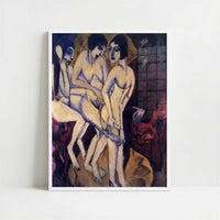 Judgement of Paris (1913) by Ernst Ludwig Kirchner – Art Print - Art print in white frame