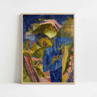 Knave with Sweeties (1918) by Ernst Ludwig Kirchner – Art Print - Art print in oak frame