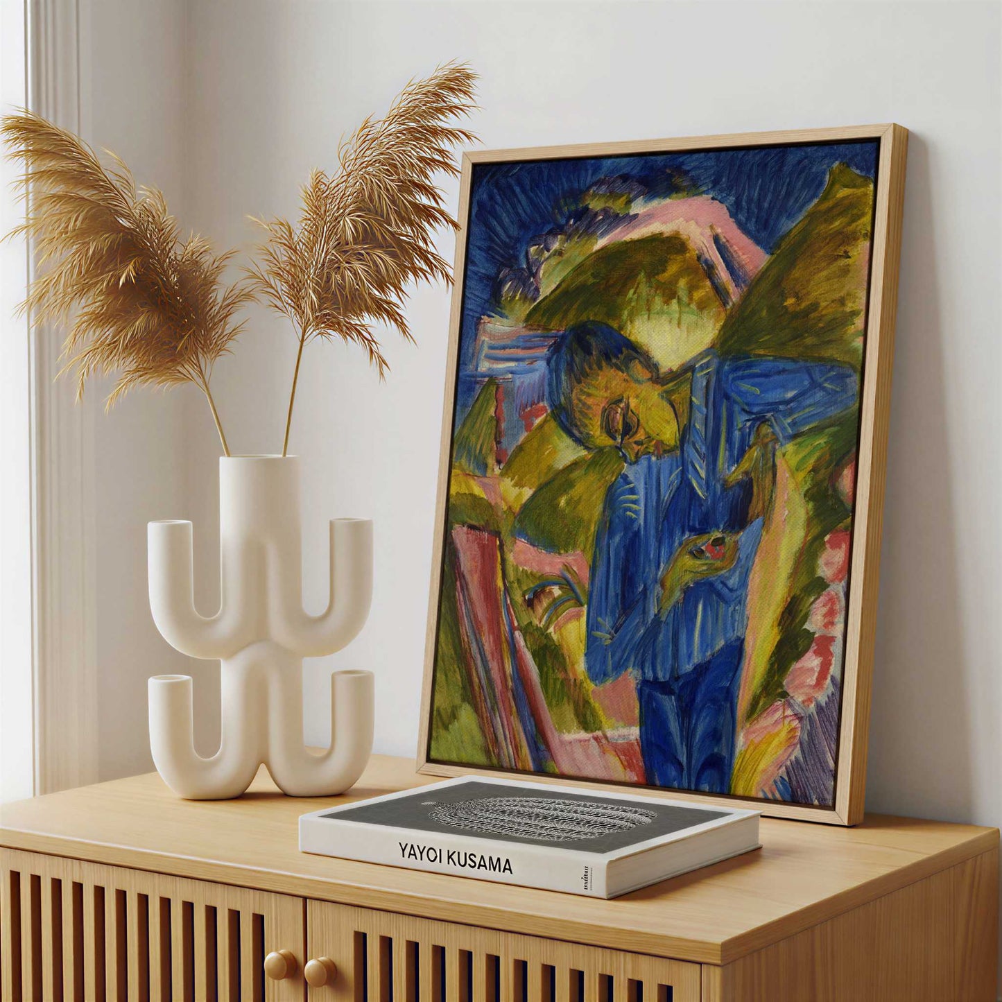 Framed Canvas - Framed canvas in a stylish interior setting