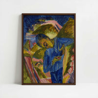Framed Canvas - Framed canvas in dark wood color frame