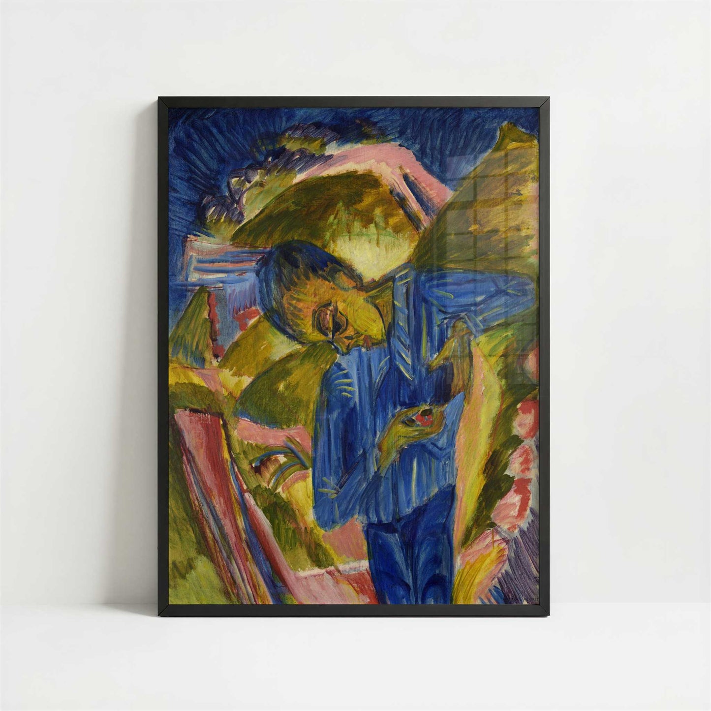 Knave with Sweeties (1918) by Ernst Ludwig Kirchner – Art Print - Art print in black frame