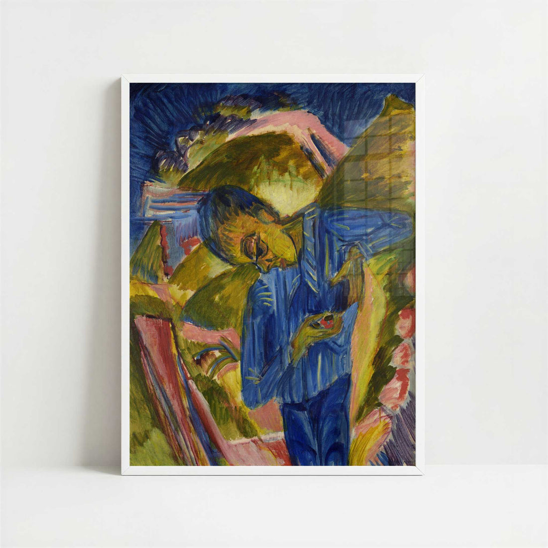 Knave with Sweeties (1918) by Ernst Ludwig Kirchner – Art Print - Art print in white frame