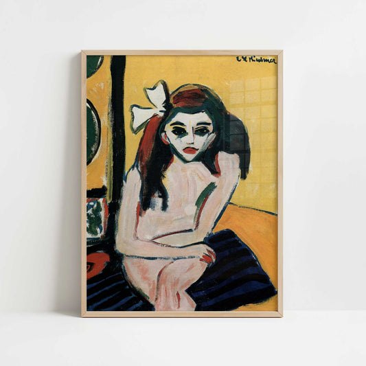 Marcella (1908-10) by Ernst Ludwig Kirchner – Art Print - Art print in oak frame