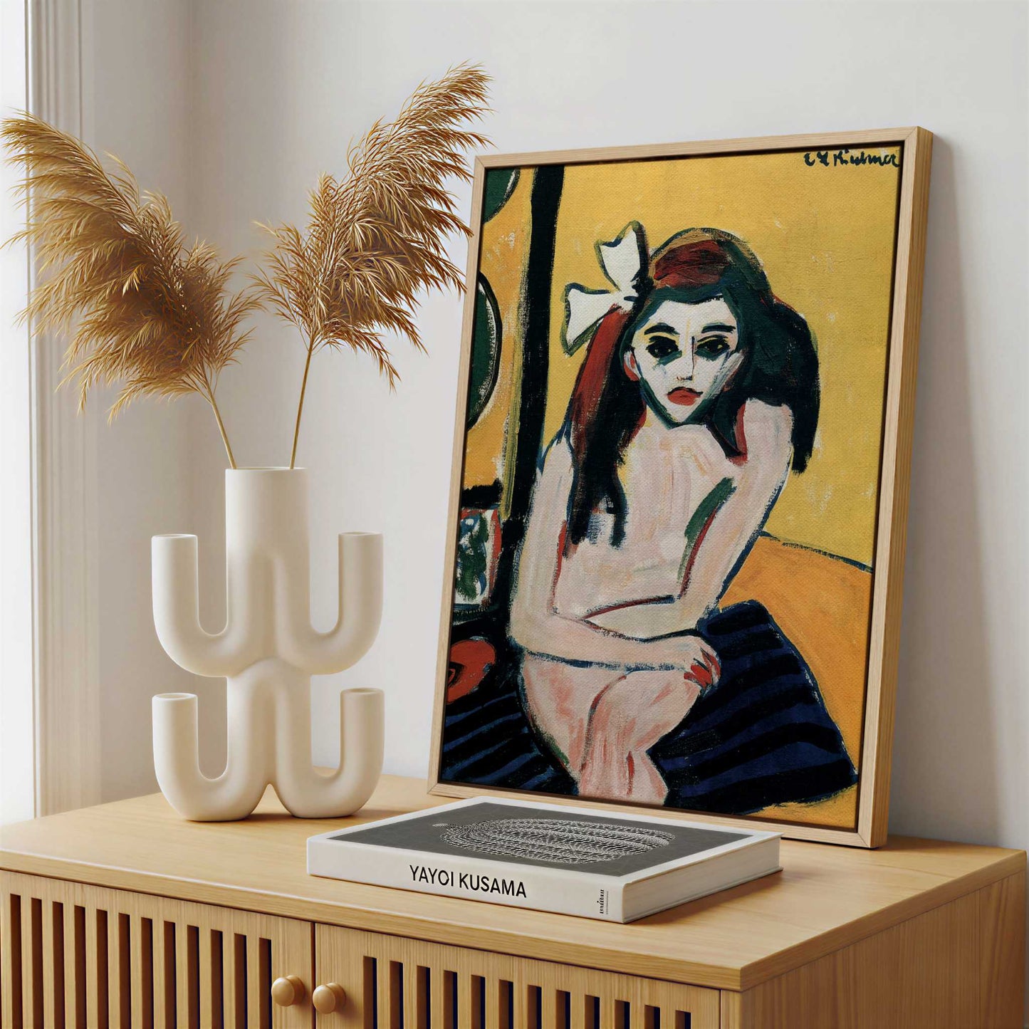 Framed Canvas - Framed canvas in a stylish interior setting