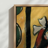 Framed Canvas - Close-up detail and texture of the framed canvas