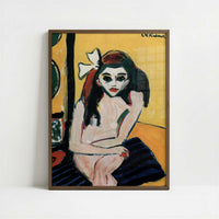 Marcella (1908-10) by Ernst Ludwig Kirchner – Art Print - Art print in dark wood frame