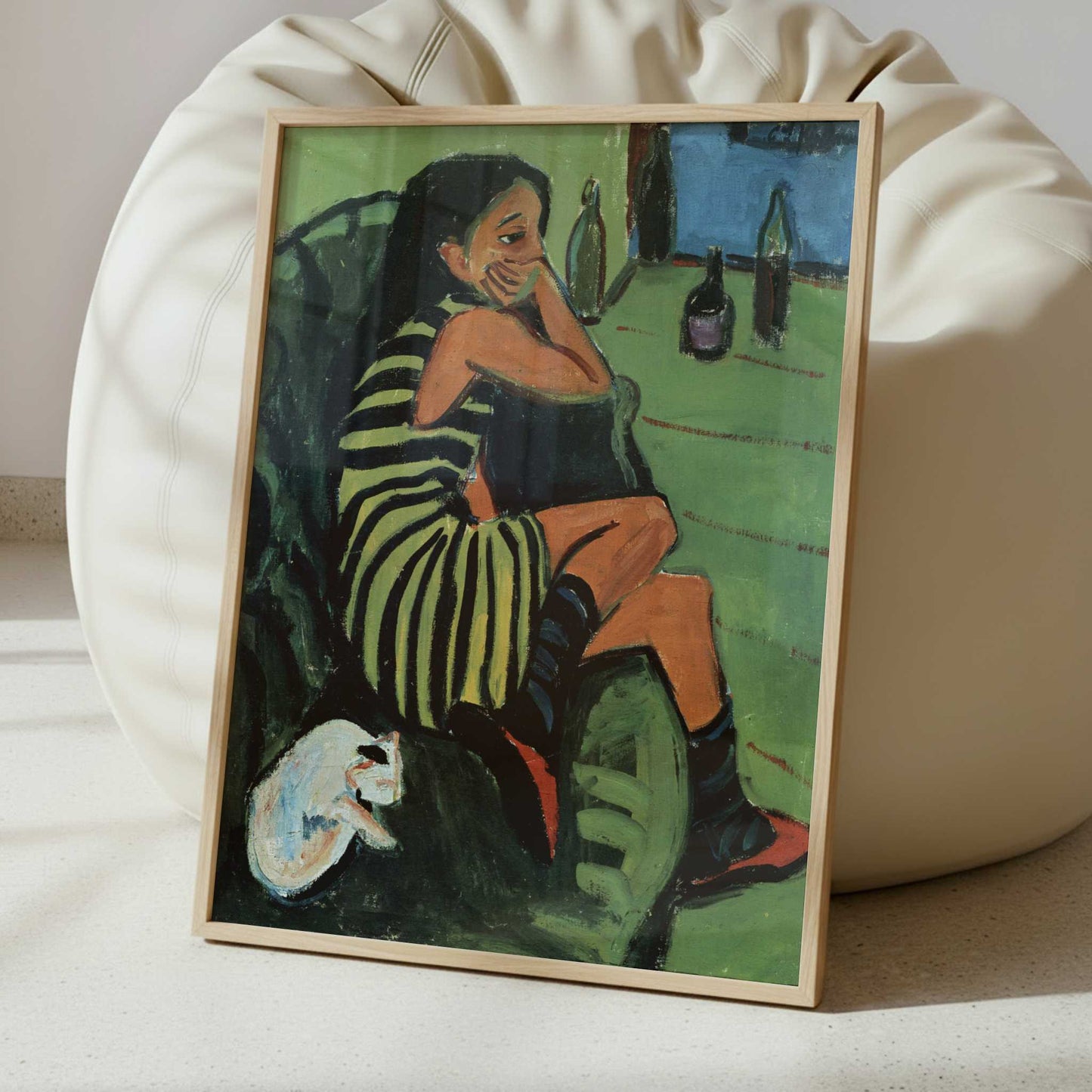 Marcella with Cat (1910) by Ernst Ludwig Kirchner – Art Print - Interior inspiration