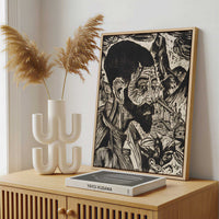 Framed Canvas - Framed canvas in a stylish interior setting