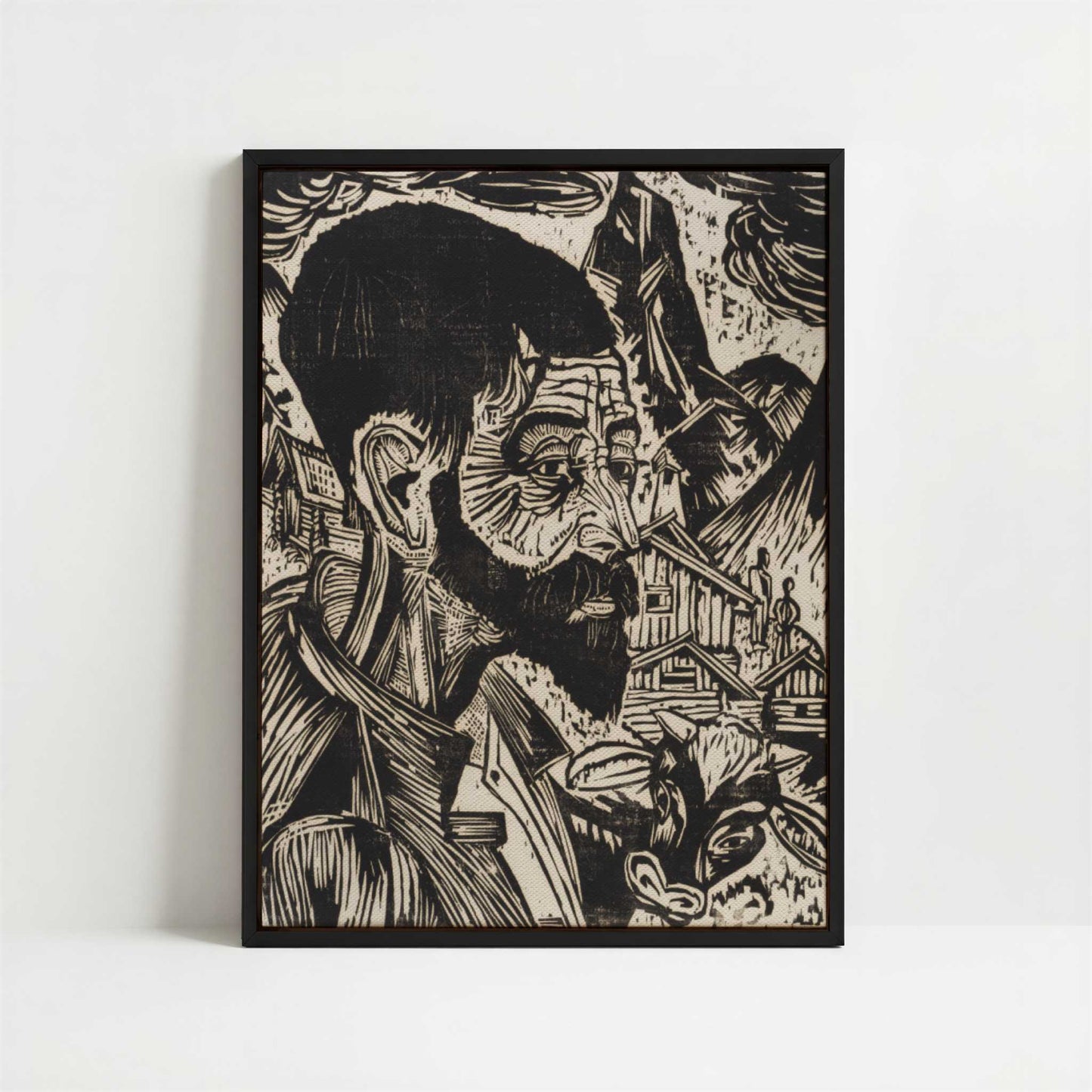 Framed Canvas - Framed canvas in black frame