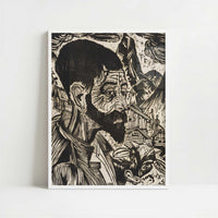 Martin Schmid (1917) by Ernst Ludwig Kirchner – Art Print - Art print in white frame