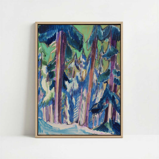 Framed Canvas - Framed canvas in oak color frame