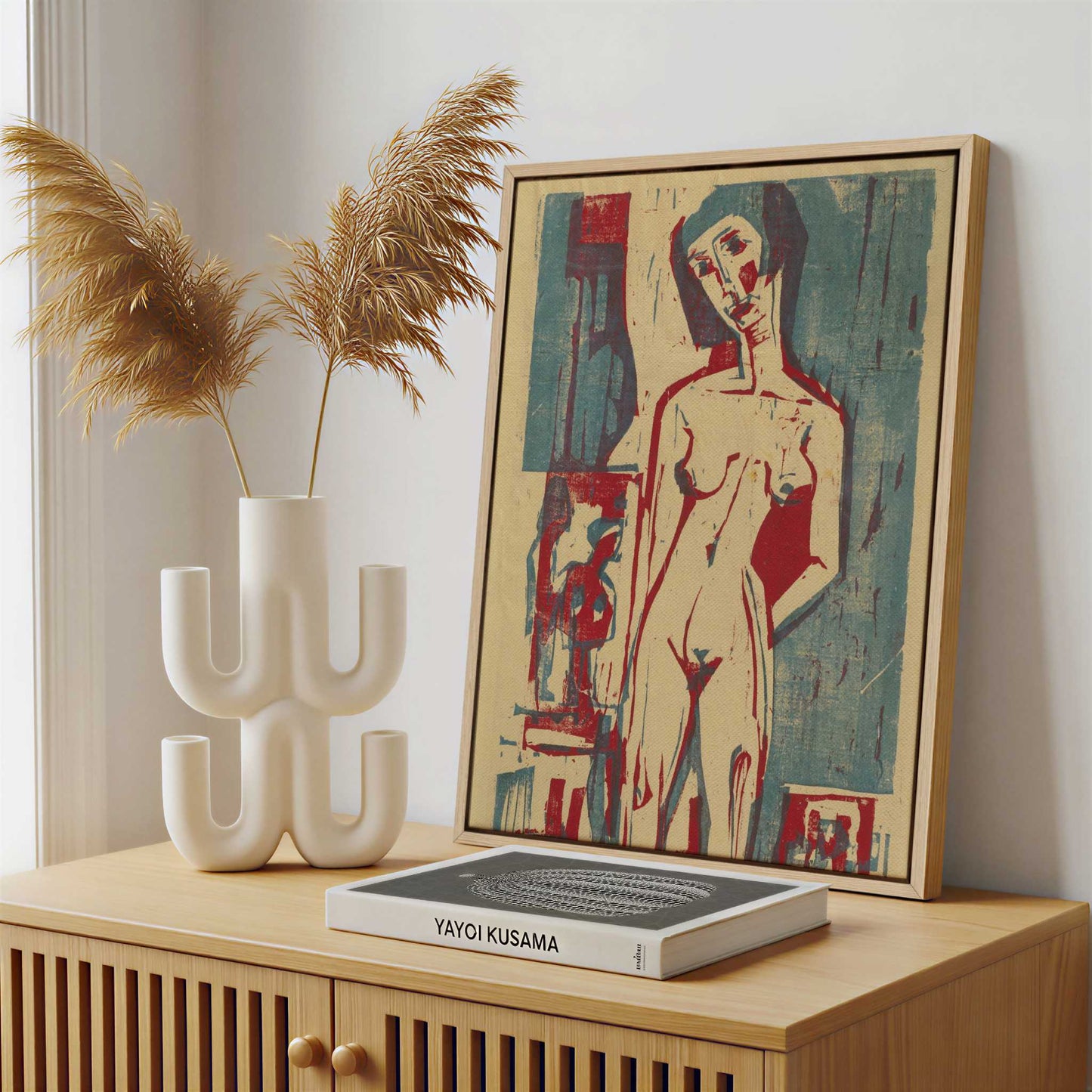 Framed Canvas - Framed canvas in a stylish interior setting