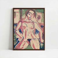 Framed Canvas - Framed canvas in dark wood color frame
