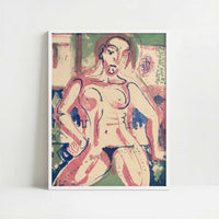 Nude Woman (1927) by Ernst Ludwig Kirchner – Art Print - Art print in white frame
