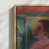 Framed Canvas - Close-up detail and texture of the framed canvas