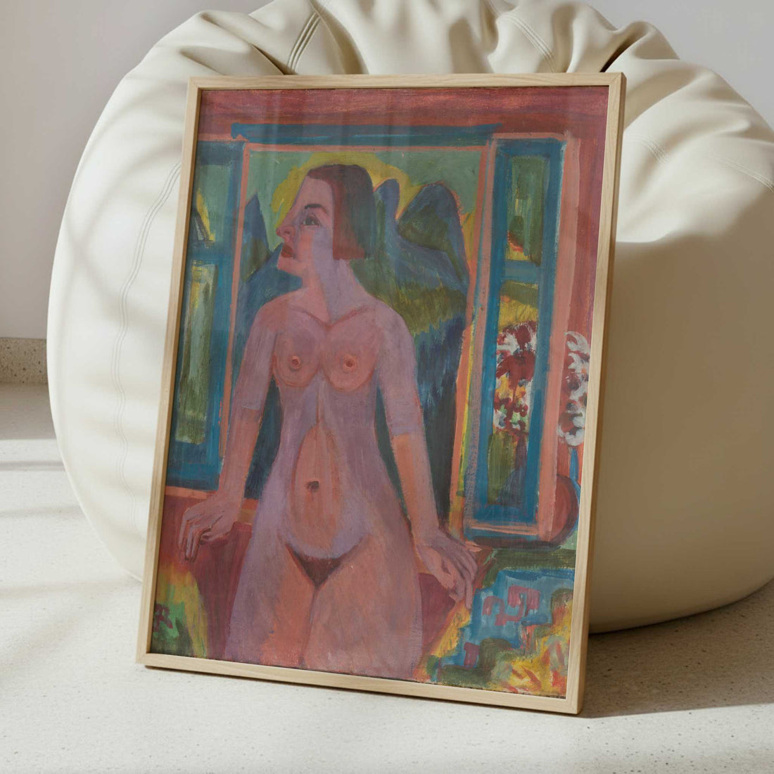 Nude Woman at Window (1922-23) by Ernst Ludwig Kirchner – Art Print - Interior inspiration