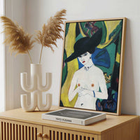 Framed Canvas - Framed canvas in a stylish interior setting