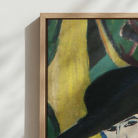 Framed Canvas - Close-up detail and texture of the framed canvas