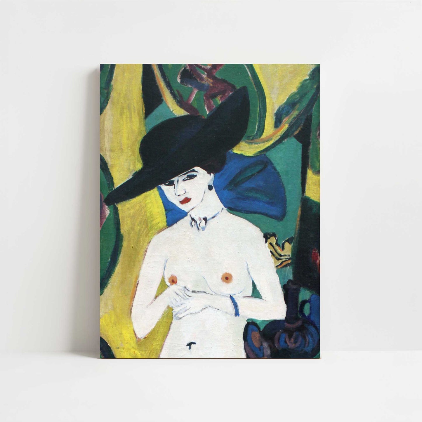 Nude with Hat (1915) by Ernst Ludwig Kirchner – Art Print - Unframed art print