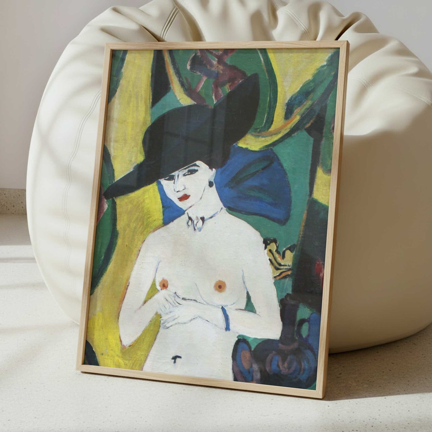 Nude with Hat (1915) by Ernst Ludwig Kirchner – Art Print - Interior inspiration