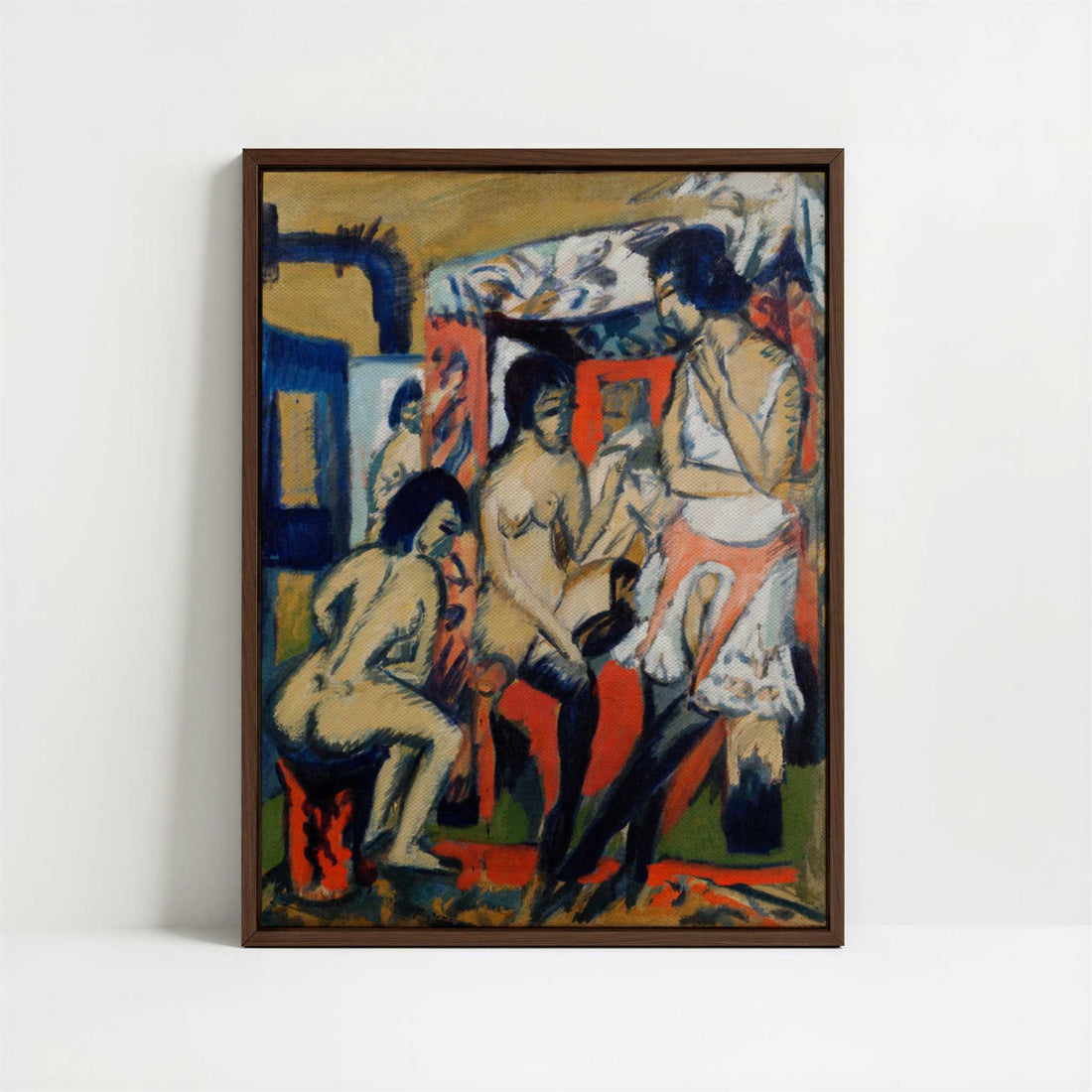 Framed Canvas - Framed canvas in dark wood color frame