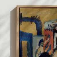 Framed Canvas - Close-up detail and texture of the framed canvas