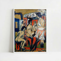 Nudes in Studio (1912) by Ernst Ludwig Kirchner – Art Print - Art print in white frame