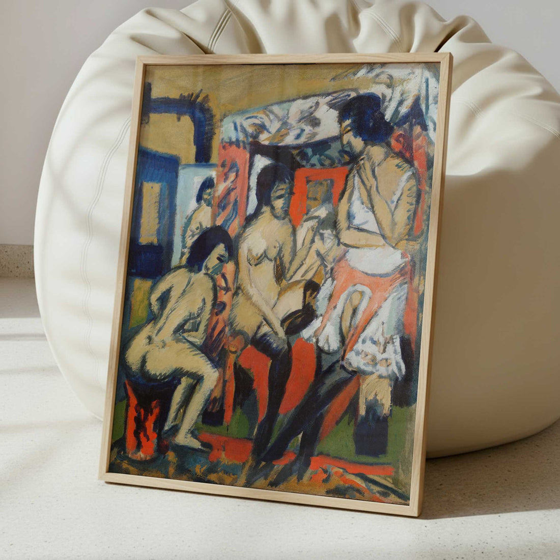 Nudes in Studio (1912) by Ernst Ludwig Kirchner – Art Print - Interior inspiration