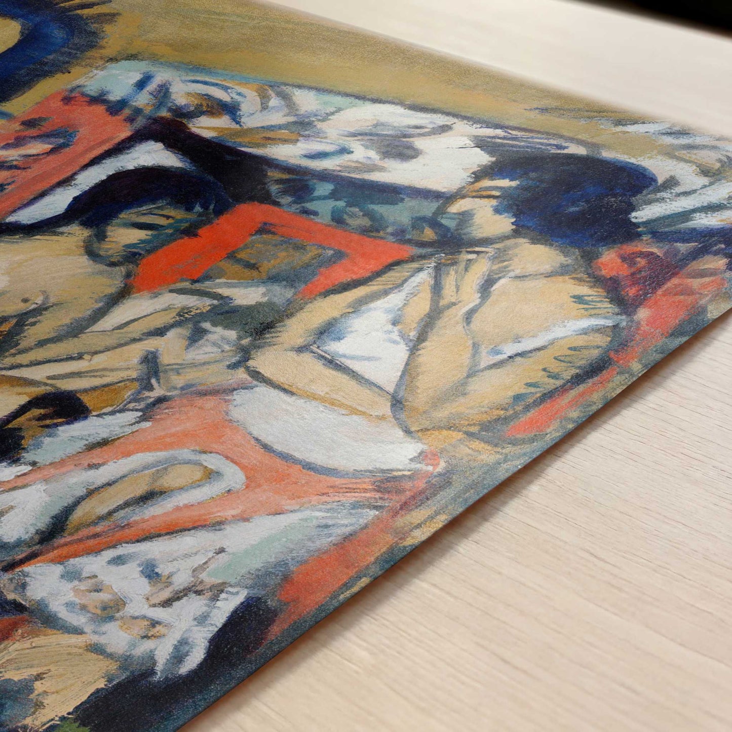 Nudes in Studio (1912) by Ernst Ludwig Kirchner – Art Print - Close-up detail of the art print