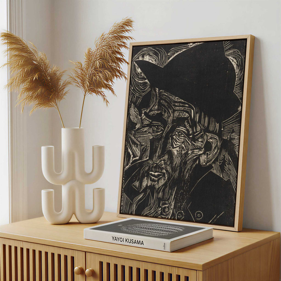 Framed Canvas - Framed canvas in a stylish interior setting