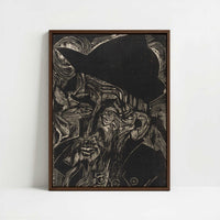 Framed Canvas - Framed canvas in dark wood color frame