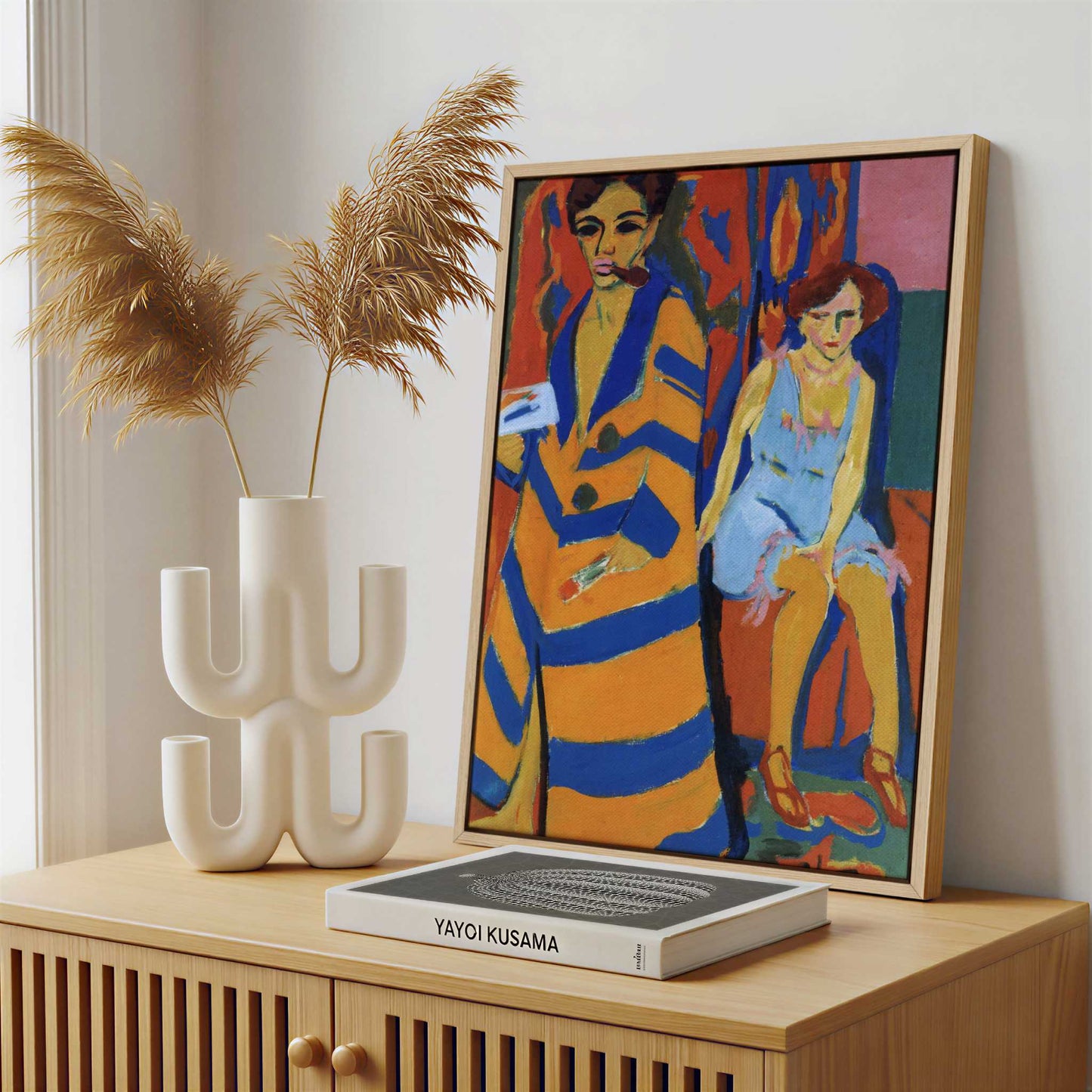 Framed Canvas - Framed canvas in a stylish interior setting