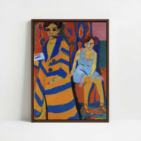Framed Canvas - Framed canvas in dark wood color frame