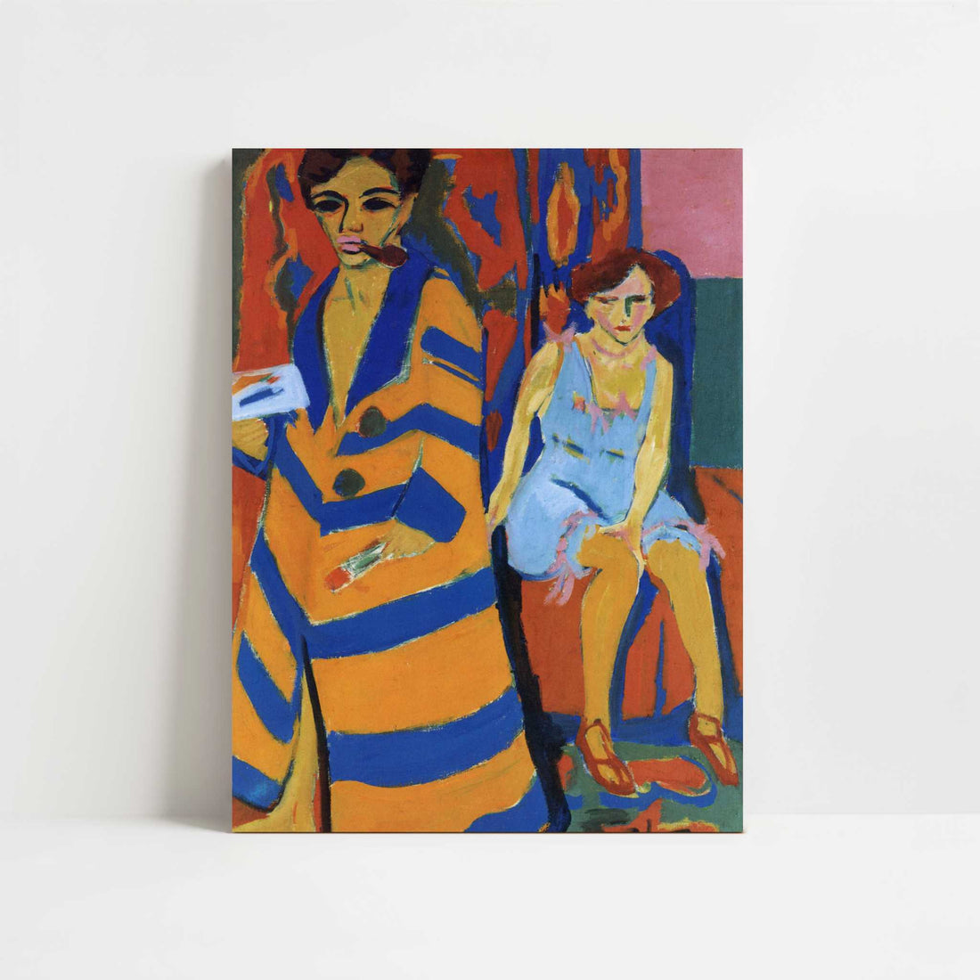 Painter and Model (1910, revised 1926) by Ernst Ludwig Kirchner – Art Print - Unframed art print