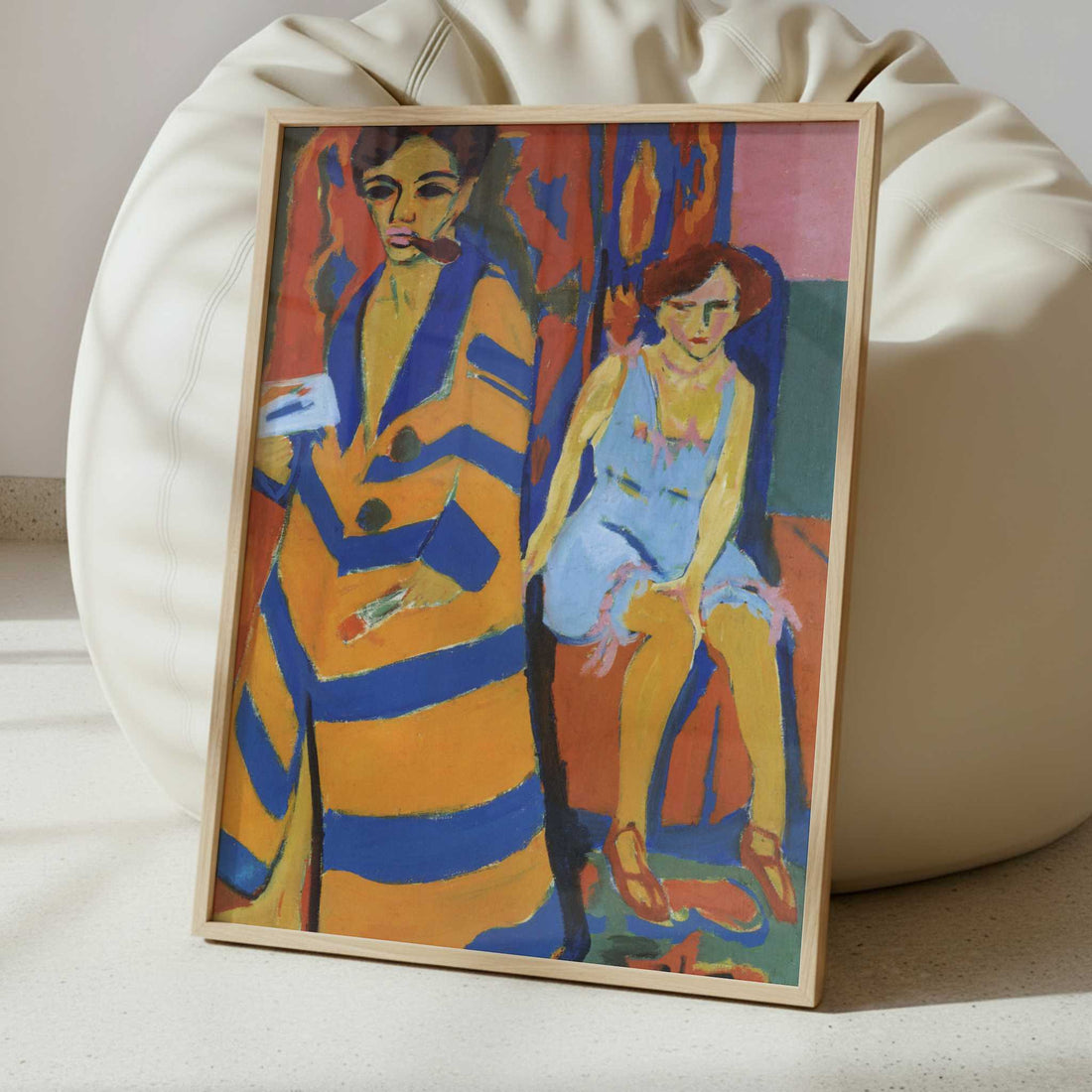 Painter and Model (1910, revised 1926) by Ernst Ludwig Kirchner – Art Print - Interior inspiration