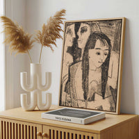 Framed Canvas - Framed canvas in a stylish interior setting
