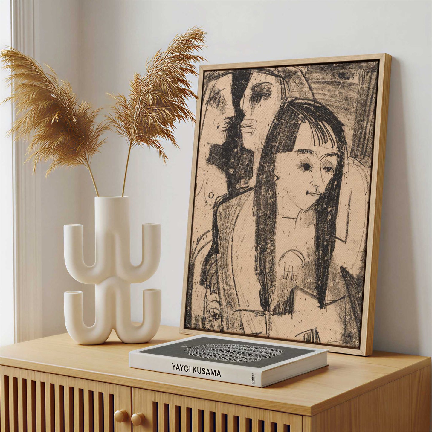 Framed Canvas - Framed canvas in a stylish interior setting