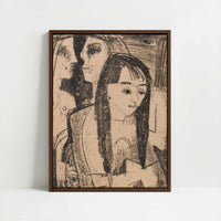 Framed Canvas - Framed canvas in dark wood color frame
