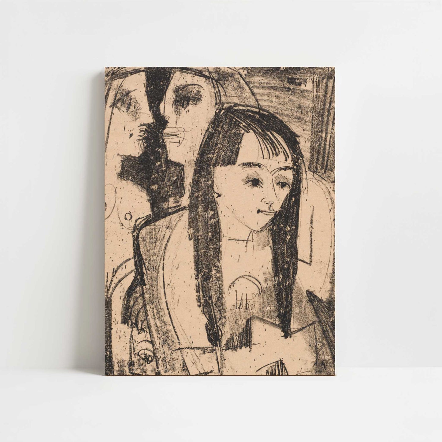 Portrait of a Girl (1921) by Ernst Ludwig Kirchner – Art Print - Unframed art print