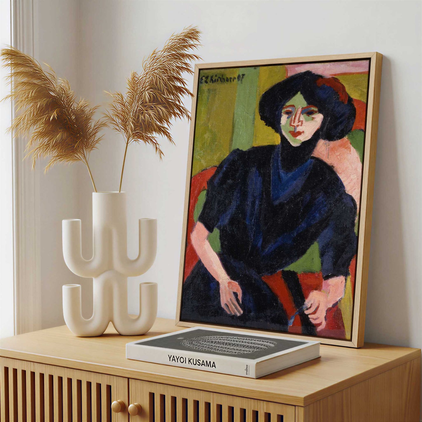 Framed Canvas - Framed canvas in a stylish interior setting