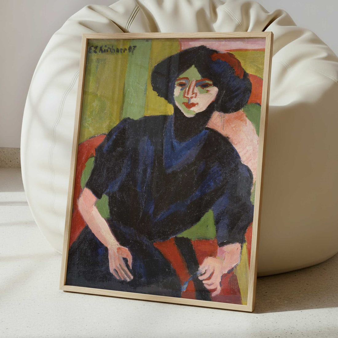 Portrait of a Woman (1911) by Ernst Ludwig Kirchner – Art Print - Interior inspiration