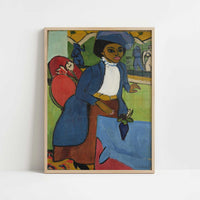 Portrait of a Woman (c.1911) by Ernst Ludwig Kirchner – Art Print - Art print in oak frame