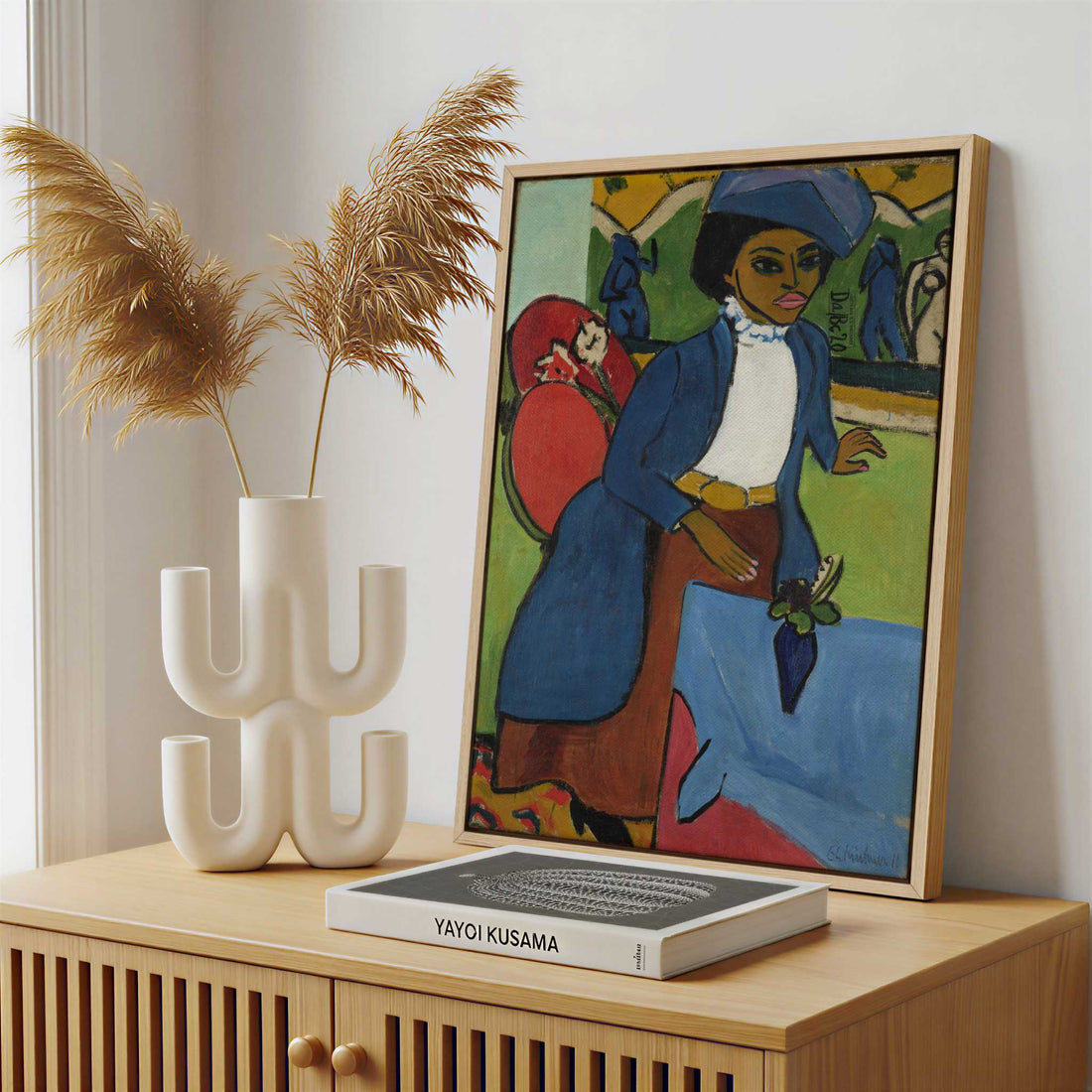 Framed Canvas - Framed canvas in a stylish interior setting