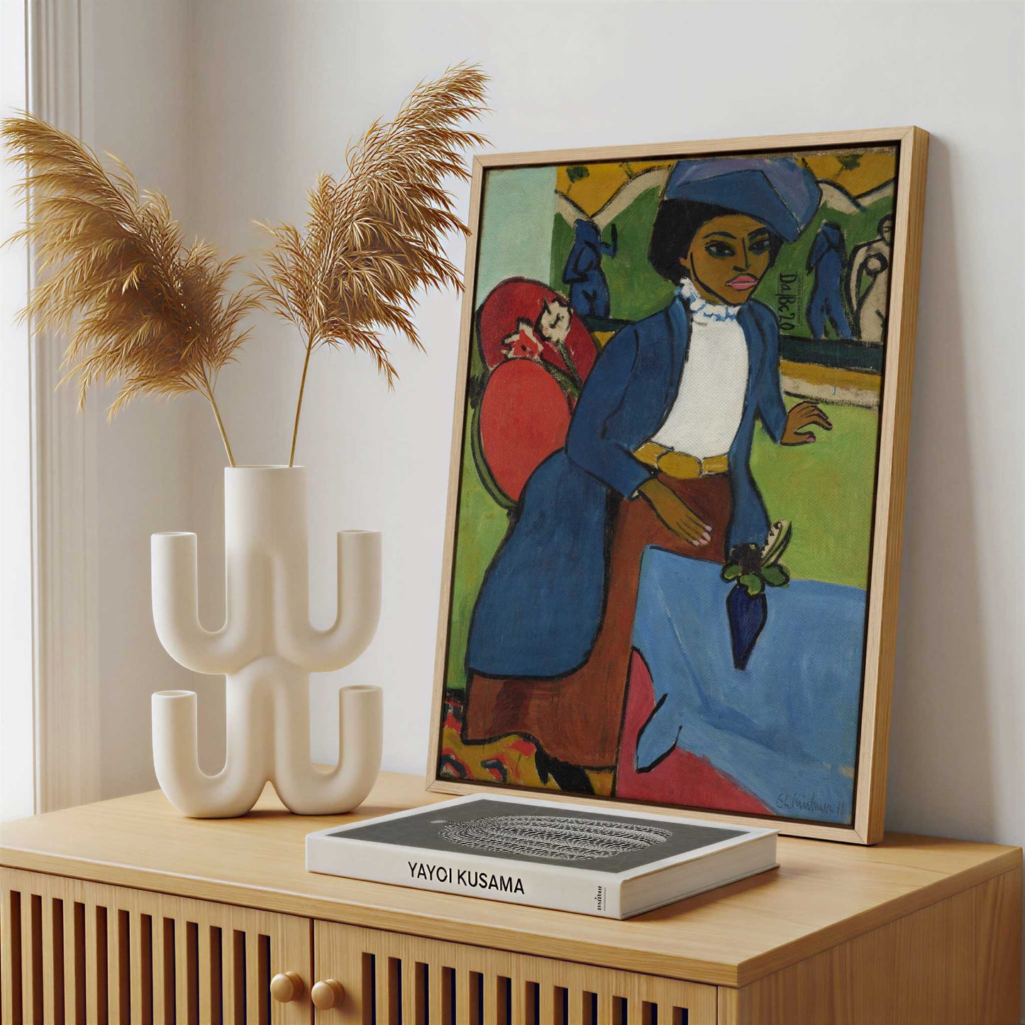 Framed Canvas - Framed canvas in a stylish interior setting