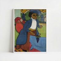 Portrait of a Woman (c.1911) by Ernst Ludwig Kirchner – Art Print - Art print in white frame