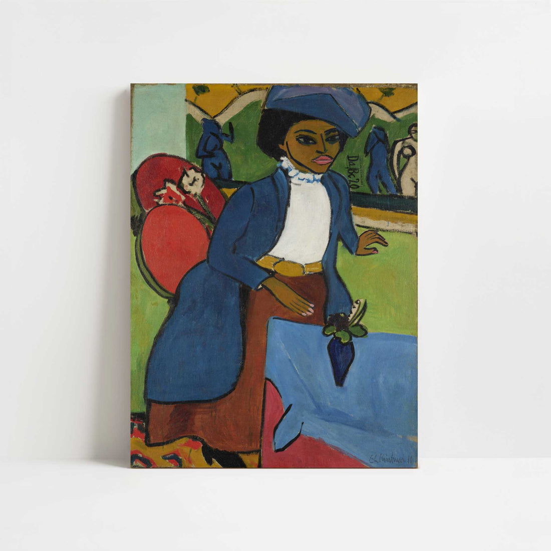 Portrait of a Woman (c.1911) by Ernst Ludwig Kirchner – Art Print - Unframed art print