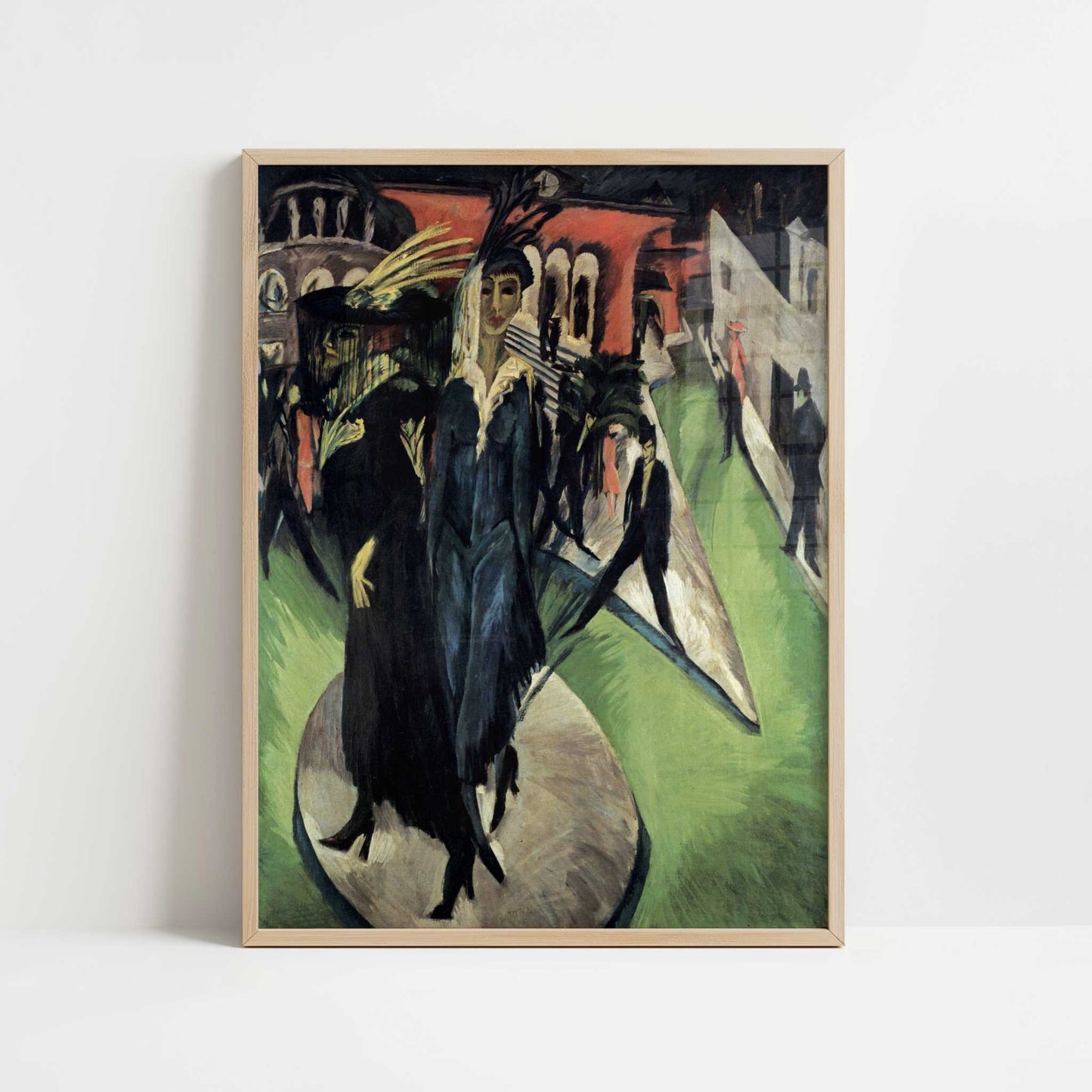 Potsdamer Platz (1914) by Ernst Ludwig Kirchner – Art Print - Art print in oak frame